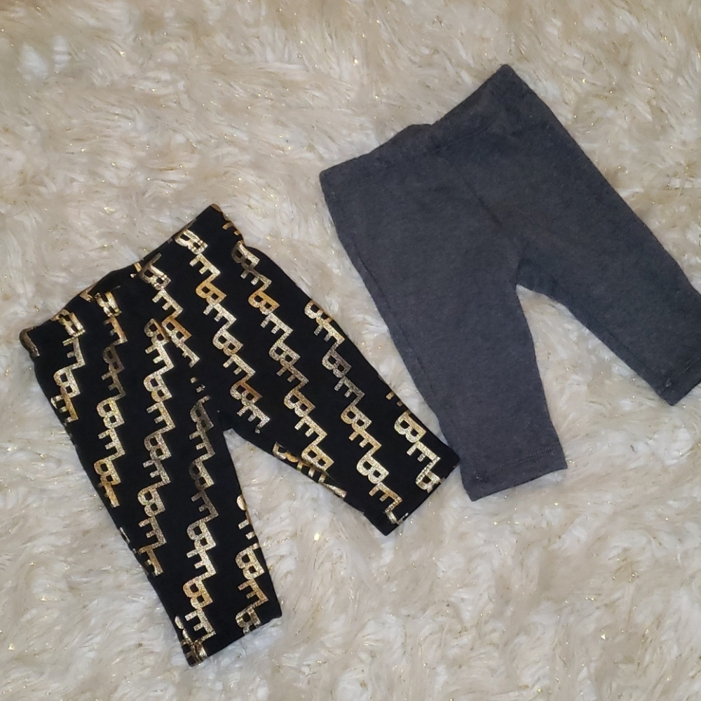 BEBE baby fleece lined leggings